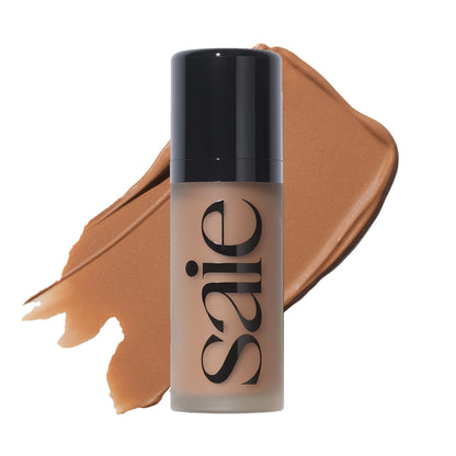 Saie Dew Bronze - Hydrating Liquid Bronzer Stick For a Sun Kissed Glow - Liquid Contour Stick Infused with Nourishing Skin Care Ingredients - Sculpted Face Makeup Essential - Sand (0.4 oz) - Maple Wellness Supplements