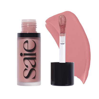 Saie Dew Liquid Blush for Cheeks - Hydrating Cream Blush Stick with a Blendable + Buildable Formula - Skincare Infused Dewy Cheek Tint for a Natural Flush - Glowy Makeup Essential - Lady (.40 oz) - Maple Wellness Supplements