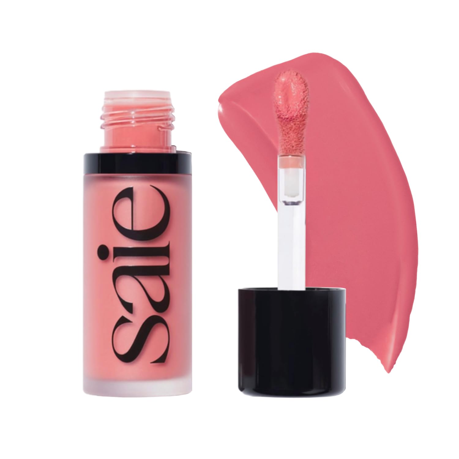 Saie Dew Liquid Blush for Cheeks - Hydrating Cream Blush Stick with a Blendable + Buildable Formula - Skincare Infused Dewy Cheek Tint for a Natural Flush - Glowy Makeup Essential - Sweetie (.40 oz) - Maple Wellness Supplements