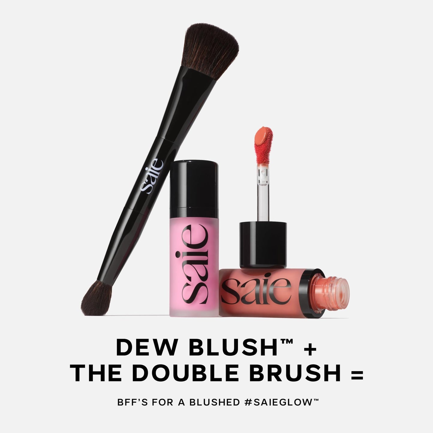 Saie Dew Liquid Blush for Cheeks - Hydrating Cream Blush Stick with a Blendable + Buildable Formula - Skincare Infused Dewy Cheek Tint for a Natural Flush - Glowy Makeup Essential - Lady (.40 oz) - Maple Wellness Supplements