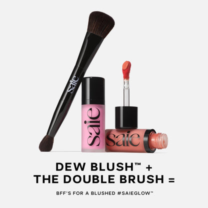 Saie Dew Liquid Blush for Cheeks - Hydrating Cream Blush Stick with a Blendable + Buildable Formula - Skincare Infused Dewy Cheek Tint for a Natural Flush - Glowy Makeup Essential - Lady (.40 oz) - Maple Wellness Supplements