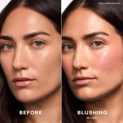 Saie Dewy Glow Duo - Dew Liquid Blush Lady (.40 oz), Mini Glowy Super Gel Warmglow (.5 oz) - Radiant Cheek Tint & Illuminating Primer for a Natural, Lit-From-Within Finish - Maple Wellness Supplements
