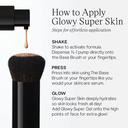 Saie Glowy Super Skin Tint Liquid Foundation - Weightless + Dewy Foundation with Lightweight Medium Coverage - Hydrating Face Makeup + Skin Care Serum Hybrid with Hyaluronic Acid - Shade 11 (1.01 oz) - Maple Wellness Supplements