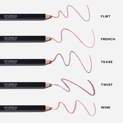 Saie Lip Liner 101 - Lip Pencil Made with a Creamy, Soft Matte Formula for a Naturally Framed or Fully Filled Look - Supercharged with Shea Butter & Jojoba Oil - Tease (.05 oz) - Maple Wellness Supplements