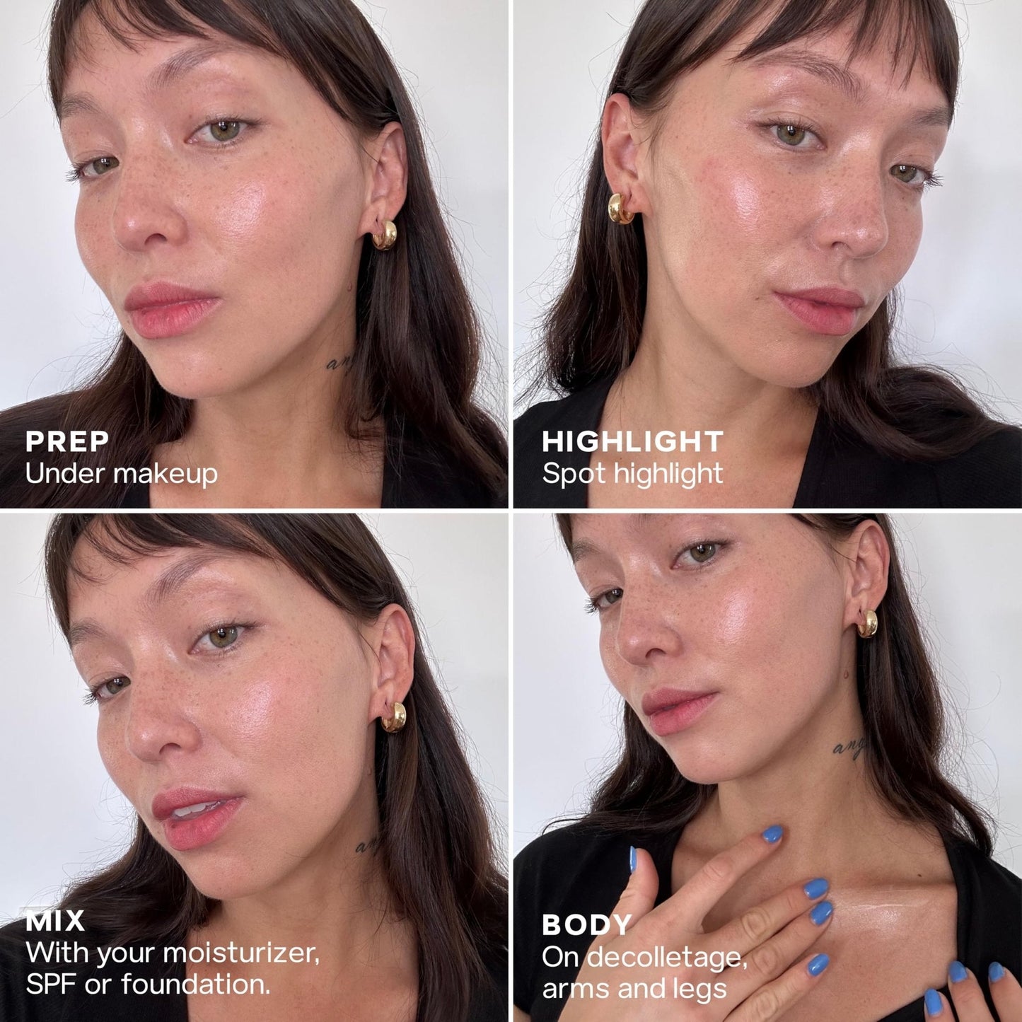 Saie Mini Glowy Super Gel - Hydrating Makeup Primer and Illuminating Glow Serum Enriched with Vitamin C and Squalane Oil - All-Over Liquid Highlighter Makeup for Instant Glass Skin - Starglow (0.5 oz) - Maple Wellness Supplements