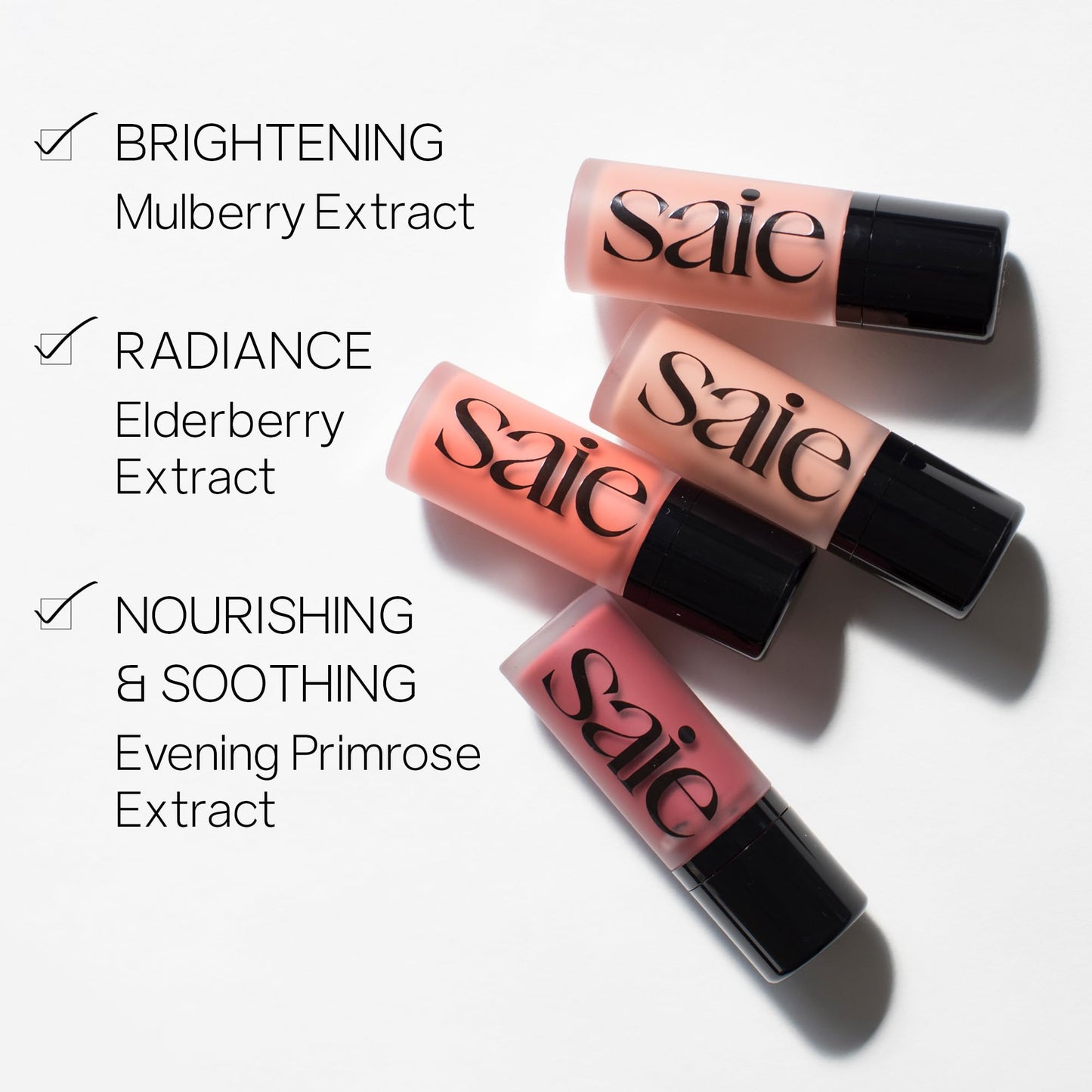 Saie Mini Glowy Super Gel Lightweight llluminator & Makeup Primer - Sunglow (0.5 oz) + Dew Blush - Lightweight Liquid Blush with a Blendable + Buildable Cream Finish - Sweetie (.40 oz) - Maple Wellness Supplements