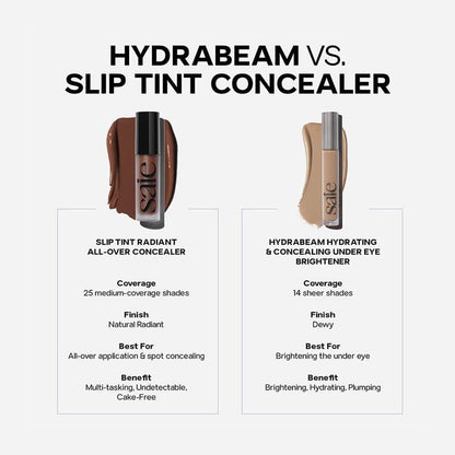 Saie Slip Tint Radiant Cream Concealer & All-Over Face Makeup - Concealer for Dark Circles, Redness & Blemishes - Lightweight Makeup Made with Hydrating Hyaluronic Acid - Shade 7 (0.17 oz) - Maple Wellness Supplements