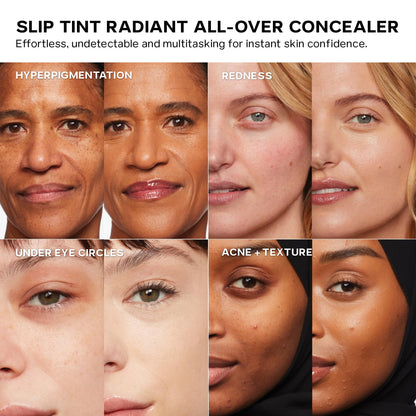 Saie Slip Tint Radiant Cream Concealer & All-Over Face Makeup - Concealer for Dark Circles, Redness & Blemishes - Lightweight Makeup Made with Hydrating Hyaluronic Acid - Shade 5 (0.17 oz) - Maple Wellness Supplements