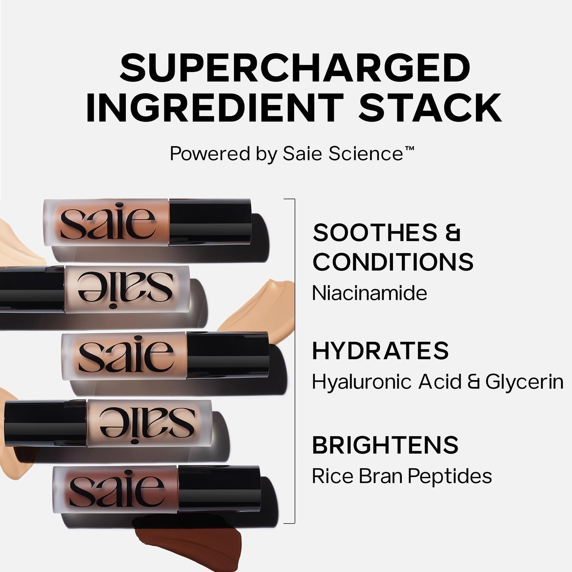 Saie Slip Tint Radiant Cream Concealer & All-Over Face Makeup - Concealer for Dark Circles, Redness & Blemishes - Lightweight Makeup Made with Hydrating Hyaluronic Acid - Shade 7 (0.17 oz) - Maple Wellness Supplements