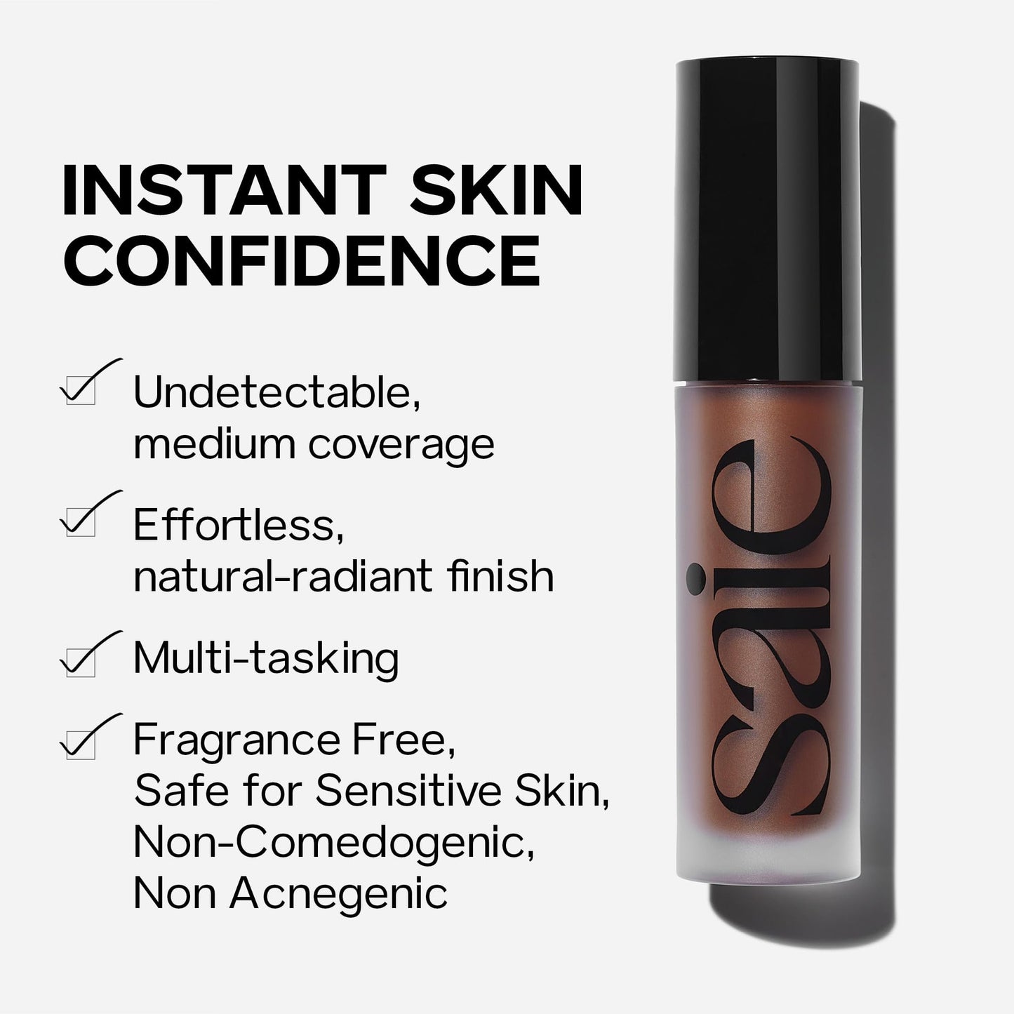 Saie Slip Tint Radiant Cream Concealer & All-Over Face Makeup - Concealer for Dark Circles, Redness & Blemishes - Lightweight Makeup Made with Hydrating Hyaluronic Acid - Shade 5 (0.17 oz) - Maple Wellness Supplements