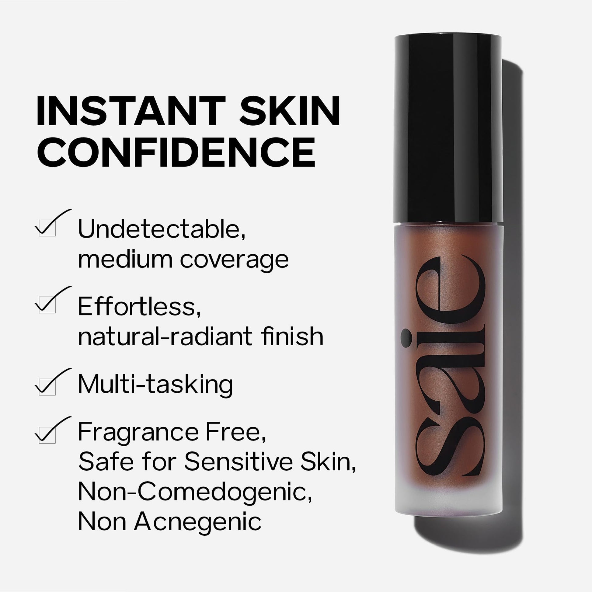 Saie Slip Tint Radiant Cream Concealer & All-Over Face Makeup - Concealer for Dark Circles, Redness & Blemishes - Lightweight Makeup Made with Hydrating Hyaluronic Acid - Shade 5 (0.17 oz) - Maple Wellness Supplements