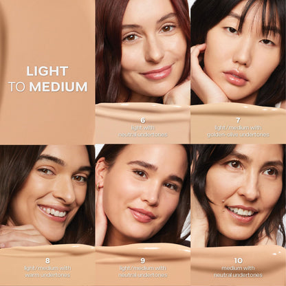 Saie Slip Tint Radiant Cream Concealer & All-Over Face Makeup - Concealer for Dark Circles, Redness & Blemishes - Lightweight Makeup Made with Hydrating Hyaluronic Acid - Shade 6 (0.17 oz) - Maple Wellness Supplements