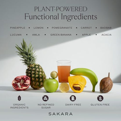SAKARA Fiber Super Powder - Pineapple Flavor Prebiotic Fiber Powder, High Fiber - Maple Wellness Supplements