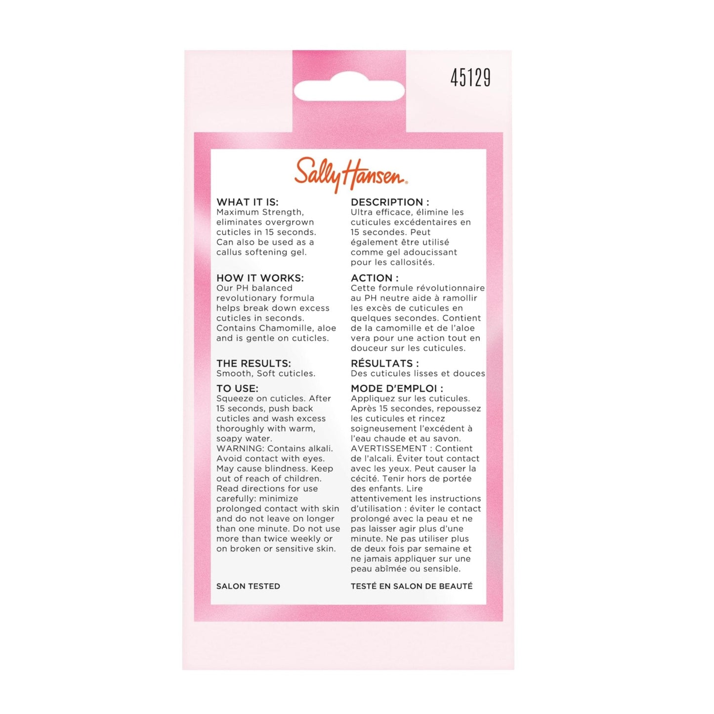 Sally Hansen Instant Cuticle Remover™, Nail Treatment, Fast Drying, Contains Aloe and Chamomile - Maple Wellness Supplements