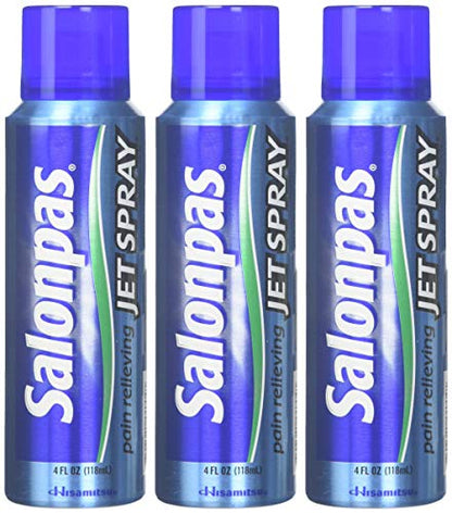Salonpas Pain Relieving Jet Spray 4 oz (Pack of 3) - Maple Wellness Supplements