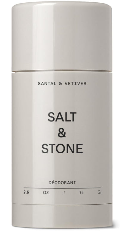 Salt & Stone Aluminum Free Deodorant | Extra Strength 48 Hour Protection for Women & Men | Made with Seaweed Extracts, Niacinamide & Prebiotics | Santal & Vetiver - Maple Wellness Supplements