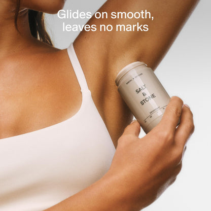 Salt & Stone Aluminum Free Deodorant | Extra Strength 48 Hour Protection for Women & Men | Made with Seaweed Extracts, Niacinamide & Prebiotics | Santal & Vetiver - Maple Wellness Supplements