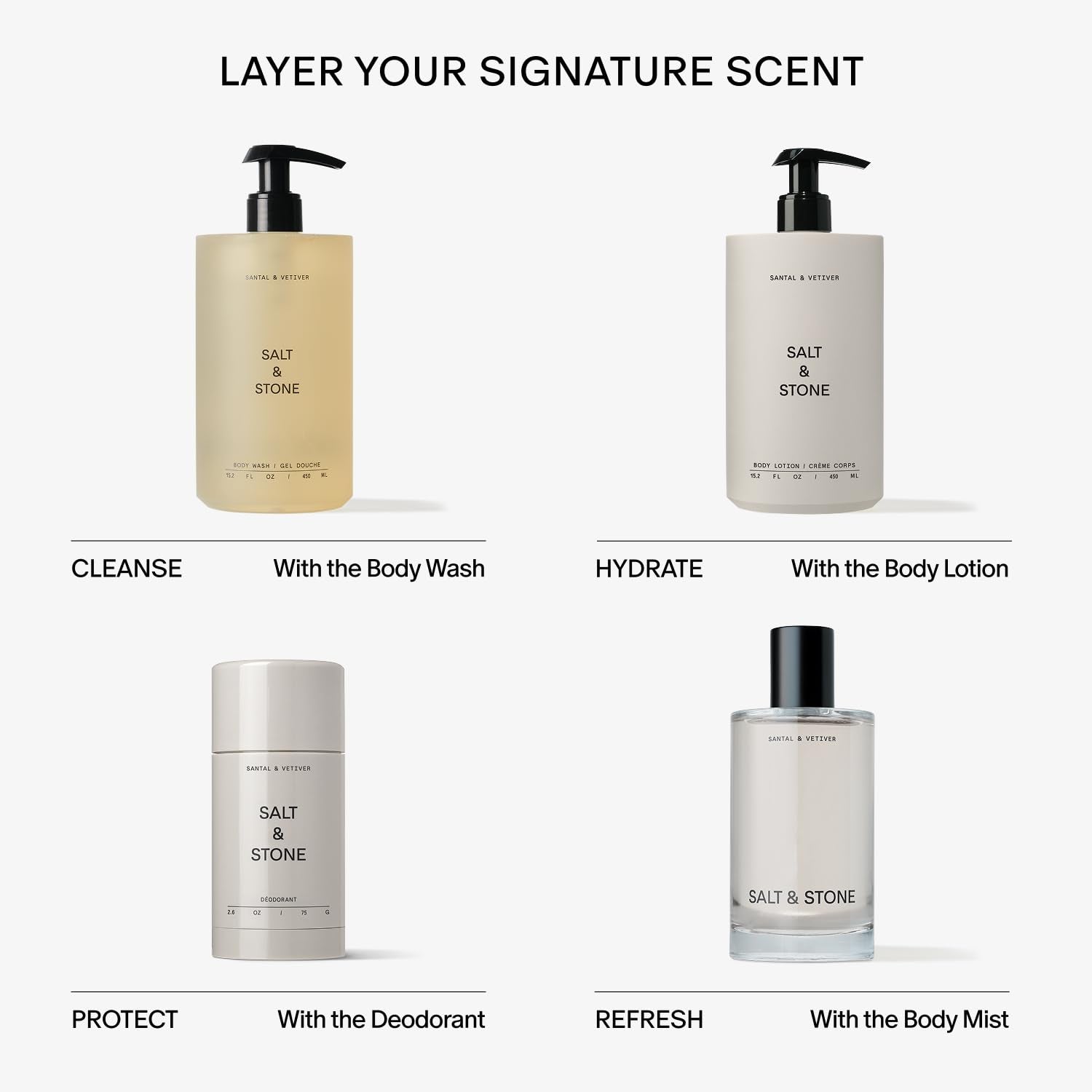 Salt & Stone Body Wash with Antioxidants for Deep Moisture | For Women & Men, Sulfate - Maple Wellness Supplements