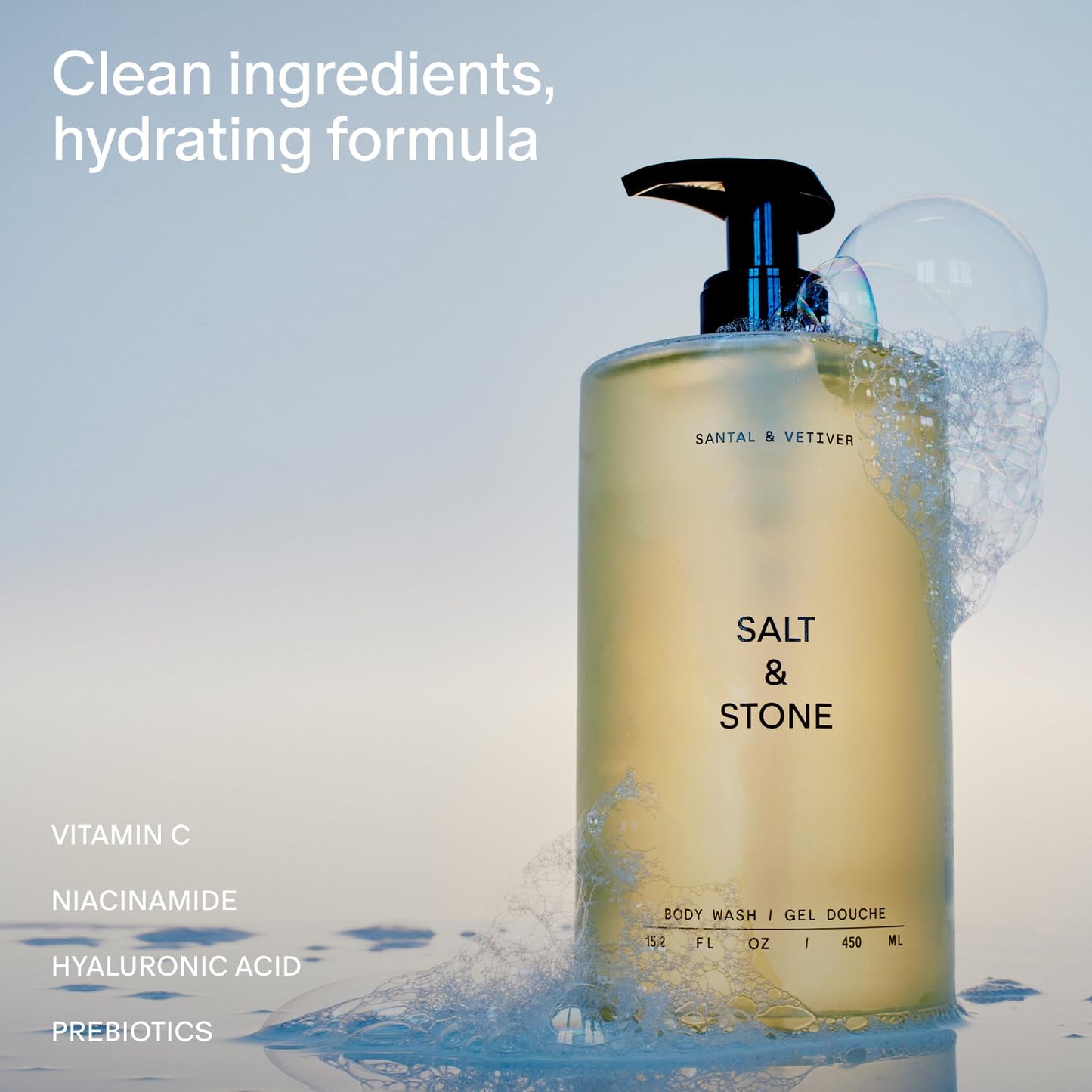 Salt & Stone Body Wash with Antioxidants for Deep Moisture | For Women & Men, Sulfate - Maple Wellness Supplements