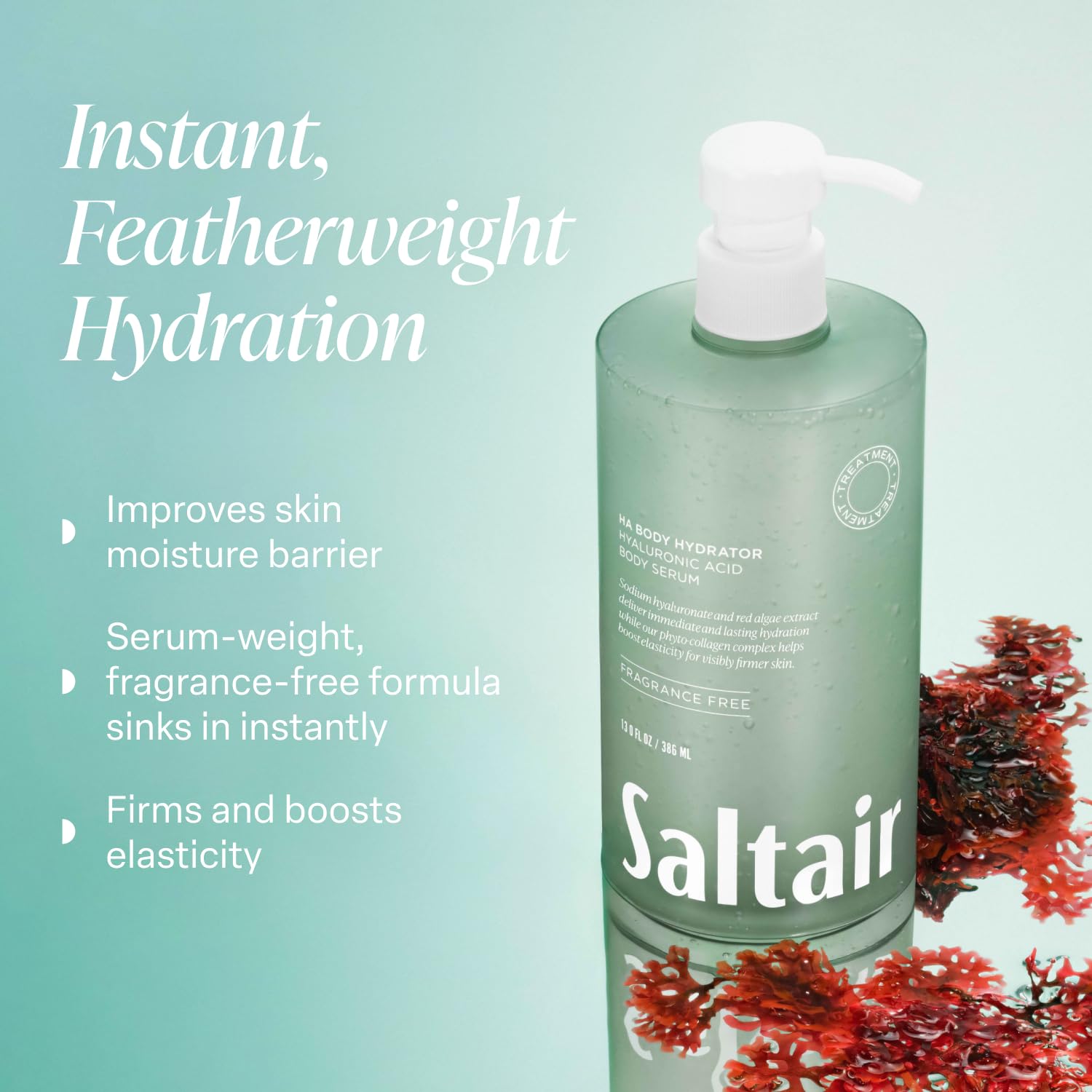 Saltair Hyaluronic Acid Body Serum – Hydrating Body Lotion for Smoother Looking Skin - Maple Wellness Supplements