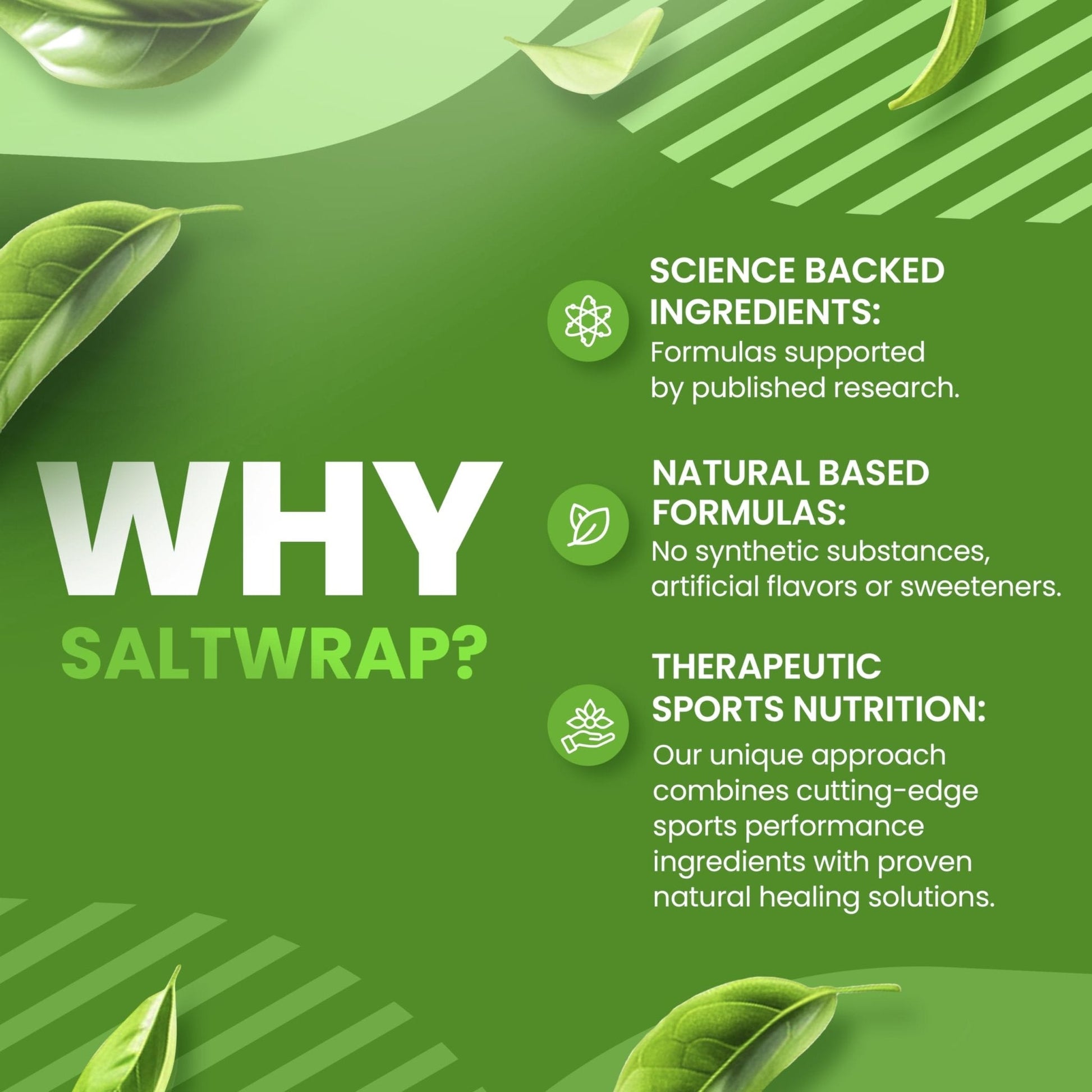 SaltWrap Adaptogen Greens - Mind-Body Resilience Formula - Caffeine-Free Nootropic for Stress, Focus, and Cognitive Performance - 90 Capsules - Maple Wellness Supplements