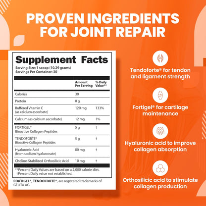 SaltWrap Collagen Synthesis - Collagen Peptides for Joints with Fortigel, Tendoforte, Best Collagen Powder for Tendons, Ligaments - Maple Wellness Supplements
