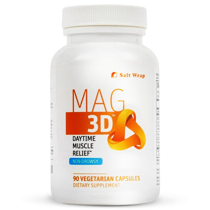SaltWrap Mag 3D – Daytime (Non-Drowsy) Leg Cramp & Muscle Relief Support - Natural Supplement for Muscle and Nerve Health with Turmeric, Alpha Lipoic Acid & Magnesium - Maple Wellness Supplements