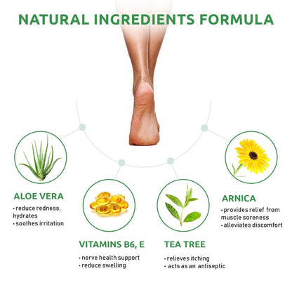 SaluVera Neuropathy Pain Relief Cream - Maximum Strength Nerve Pain Reliever for Foot, Toes, Hands, Legs with Aloe Vera, Arnica, MSM Vitamin B6, and Menthol for Fast-Acting Relief 3oz - Maple Wellness Supplements