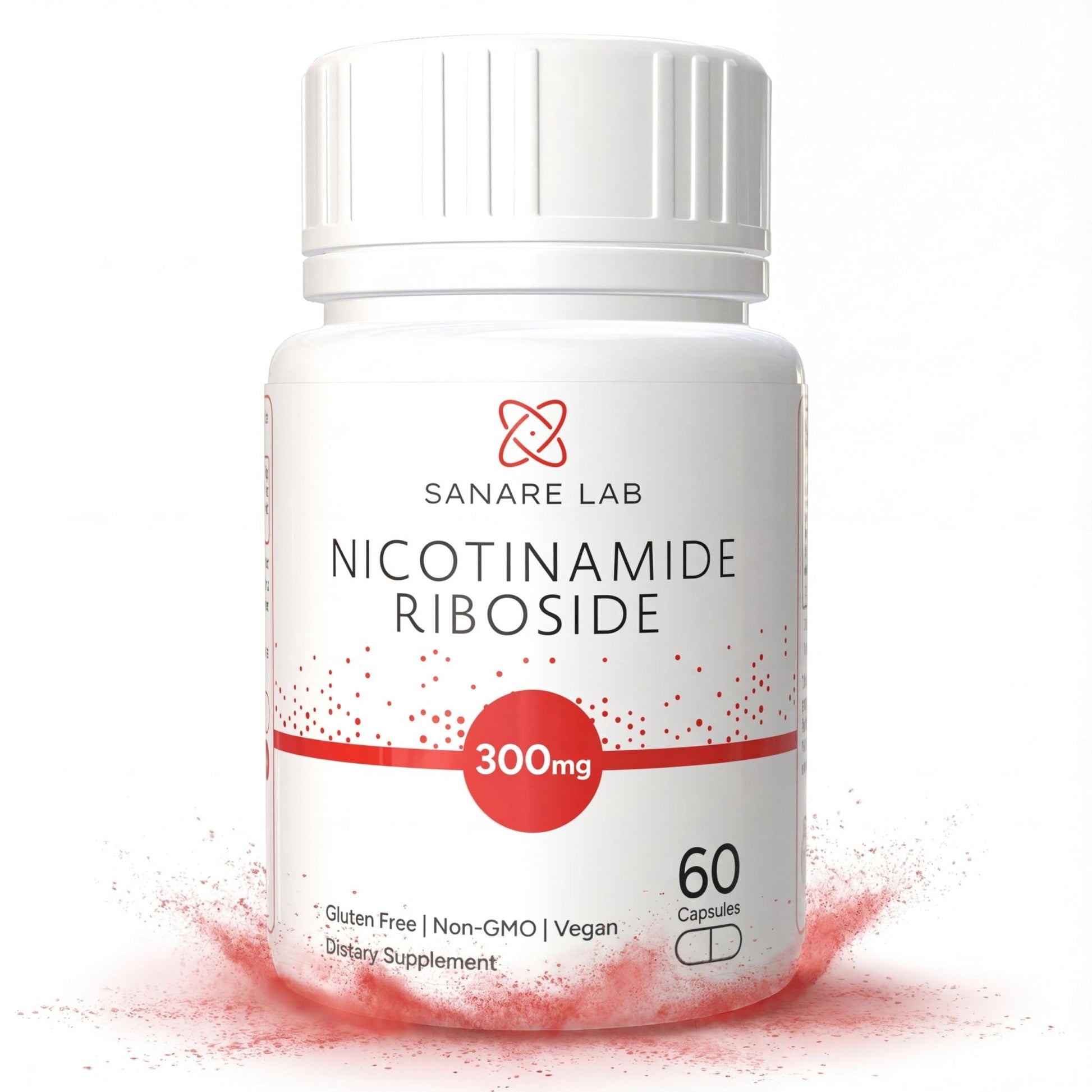 Sanare Lab NAD+ Supplement with Nicotinamide Riboside (NR) 300 mg | Cellular Energy & Metabolism Support | 60 Capsules - Maple Wellness Supplements