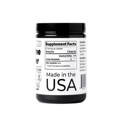 Santa Cruz Paleo, Creatine Monohydrate Powder Micronized, Unflavored Pre Workout and Muscle Support Supplement, Gluten Free Keto, Mix with Water or Shakes - Maple Wellness Supplements