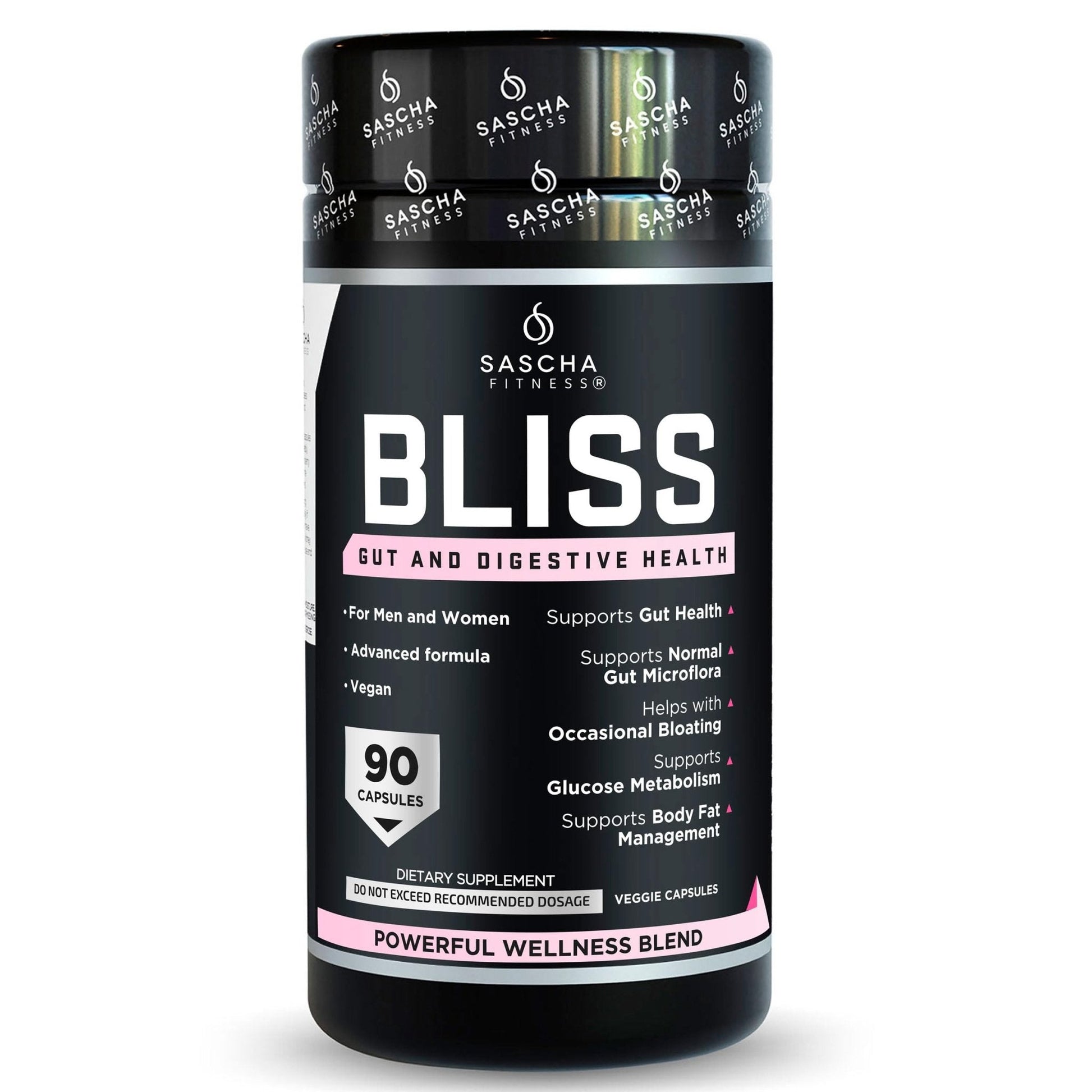 SASCHA FITNESS®️Gut and Digestive Health Support Pills | Prebiotics, Probiotics & Enzyme Blend |Berberine HCI,Gluco Vantage®|Helps with Bloating,Fat Loss, - Maple Wellness Supplements