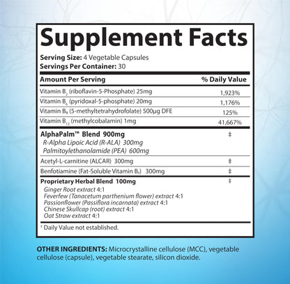 SciatiEase Sciatic Nerve Health Support Supplement - Nerve Support Formula with AlphaPalm, Pea, Vitamin B Complex, Alpha Lipoic Acid 300mg - 3 Bottles - Maple Wellness Supplements