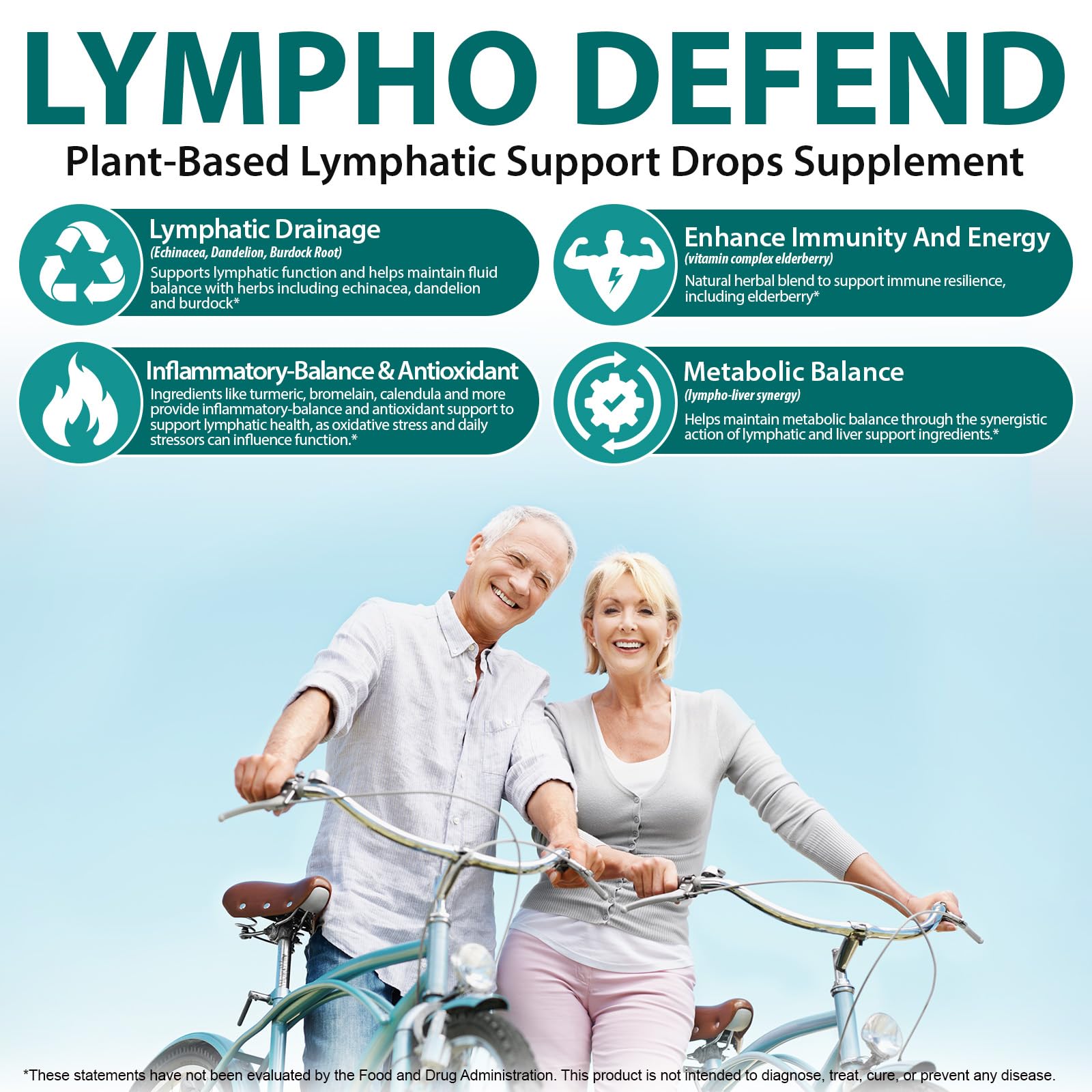 SDJUFEI 21-in-1 Lymphatic Drainage Drops， Lymphatic Support Liquid Drops with Turmeric, Echinacea, Elderberry & Dandelion, for Women & Men, 2 fl oz - Maple Wellness Supplements