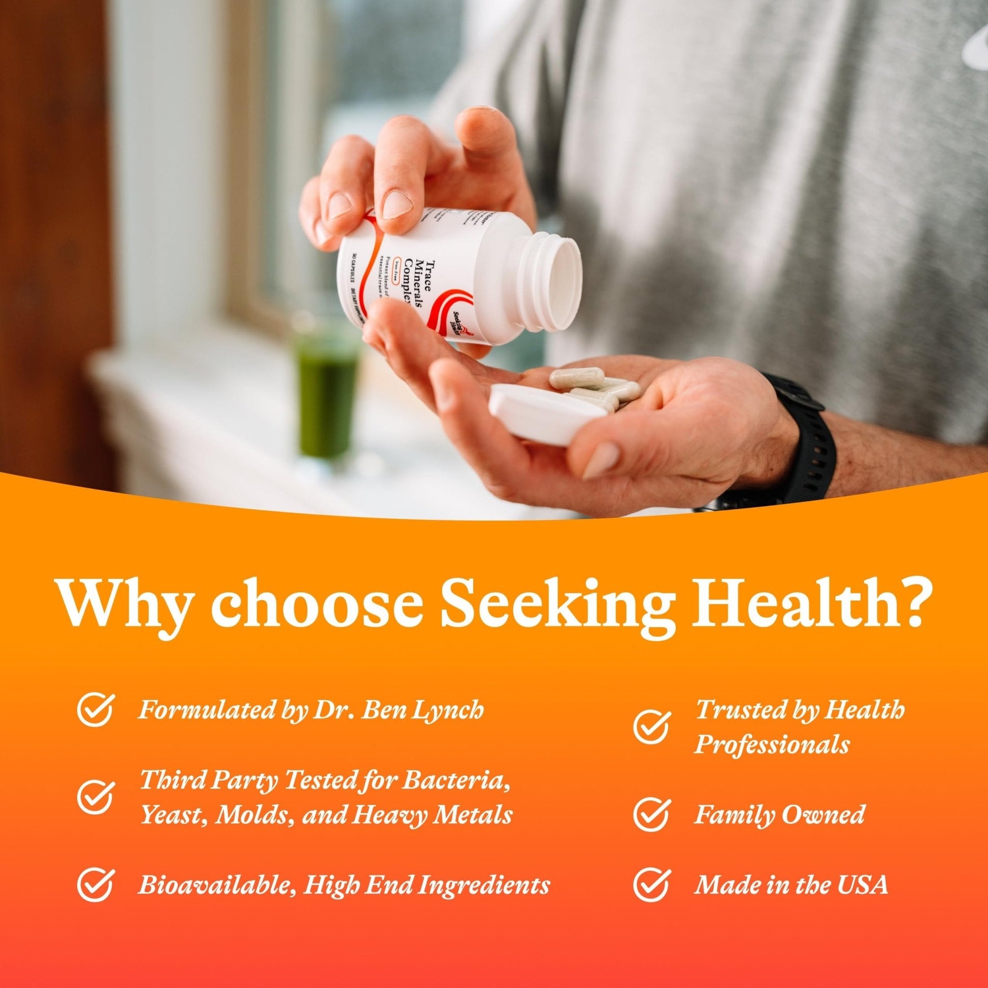 Seeking Health Trace Minerals Complex - Includes 10 Essential Trace Minerals - Mineral Supplement Supports Immune & Nervous System - Maple Wellness Supplements