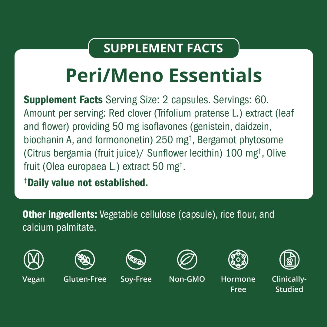 Semaine Peri/Menopause Essentials, 60 Ct. - Fuller Hair, No More Hot Flashes, Hormone Balance, Better Sleep & More - Clinically-Studied, Non-Hormonal Formula - Maple Wellness Supplements
