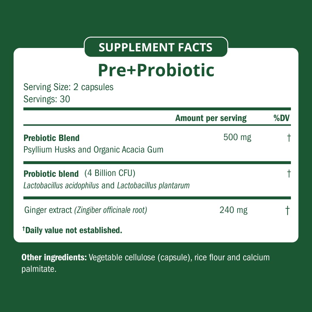 Semaine Super Powered Prebiotic + Probiotic for Women, Effective 3-in-1 Multi-Action Formula to Nourish Gut Health, Soothe IBS, Support Bloat Relief - Maple Wellness Supplements
