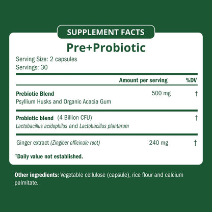 Semaine Super Powered Prebiotic + Probiotic for Women, Effective 3-in-1 Multi-Action Formula to Nourish Gut Health, Soothe IBS, Support Bloat Relief - Maple Wellness Supplements