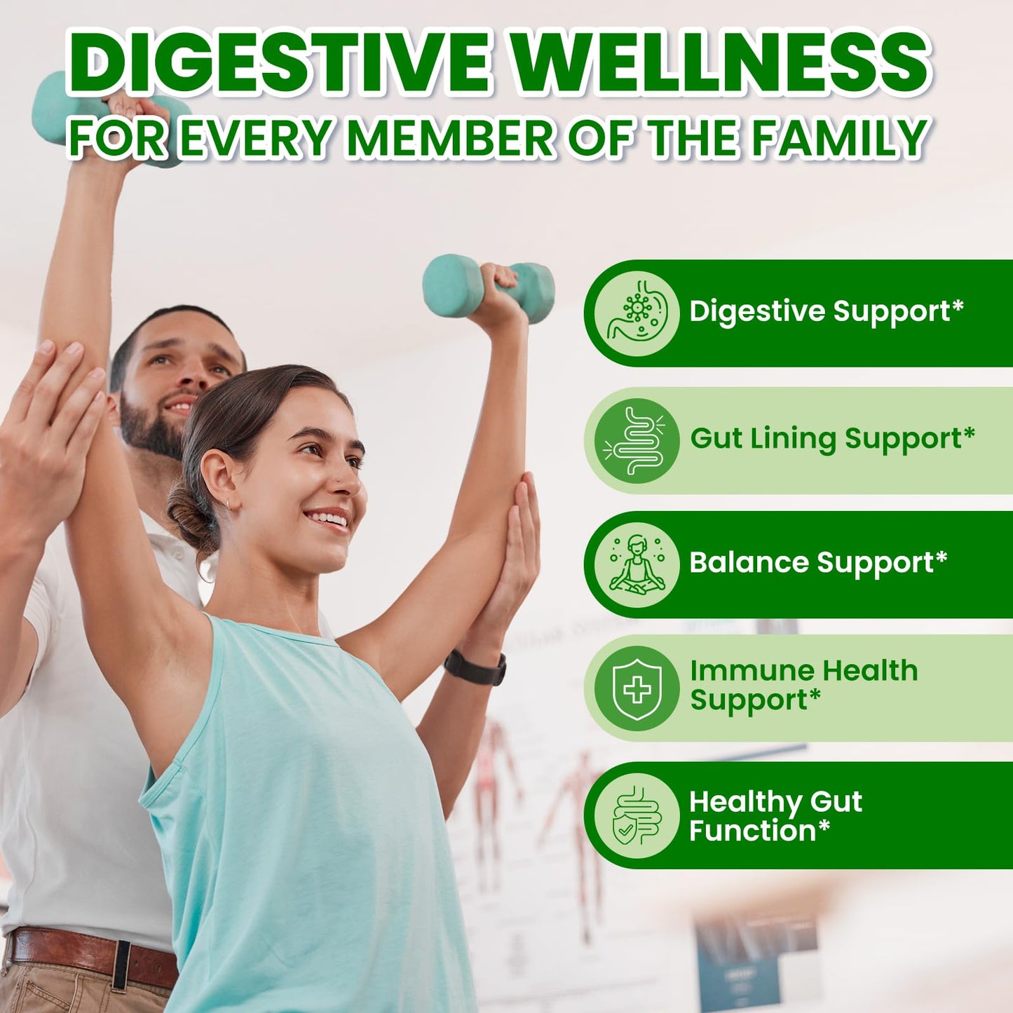 SEPT YAN Gut Health Supplement with Prebiotics, Postbiotics & Probiotics for Digestive Health for Women & Men, 80 Billion CFU Probiotics for Gut and Digestion - Maple Wellness Supplements