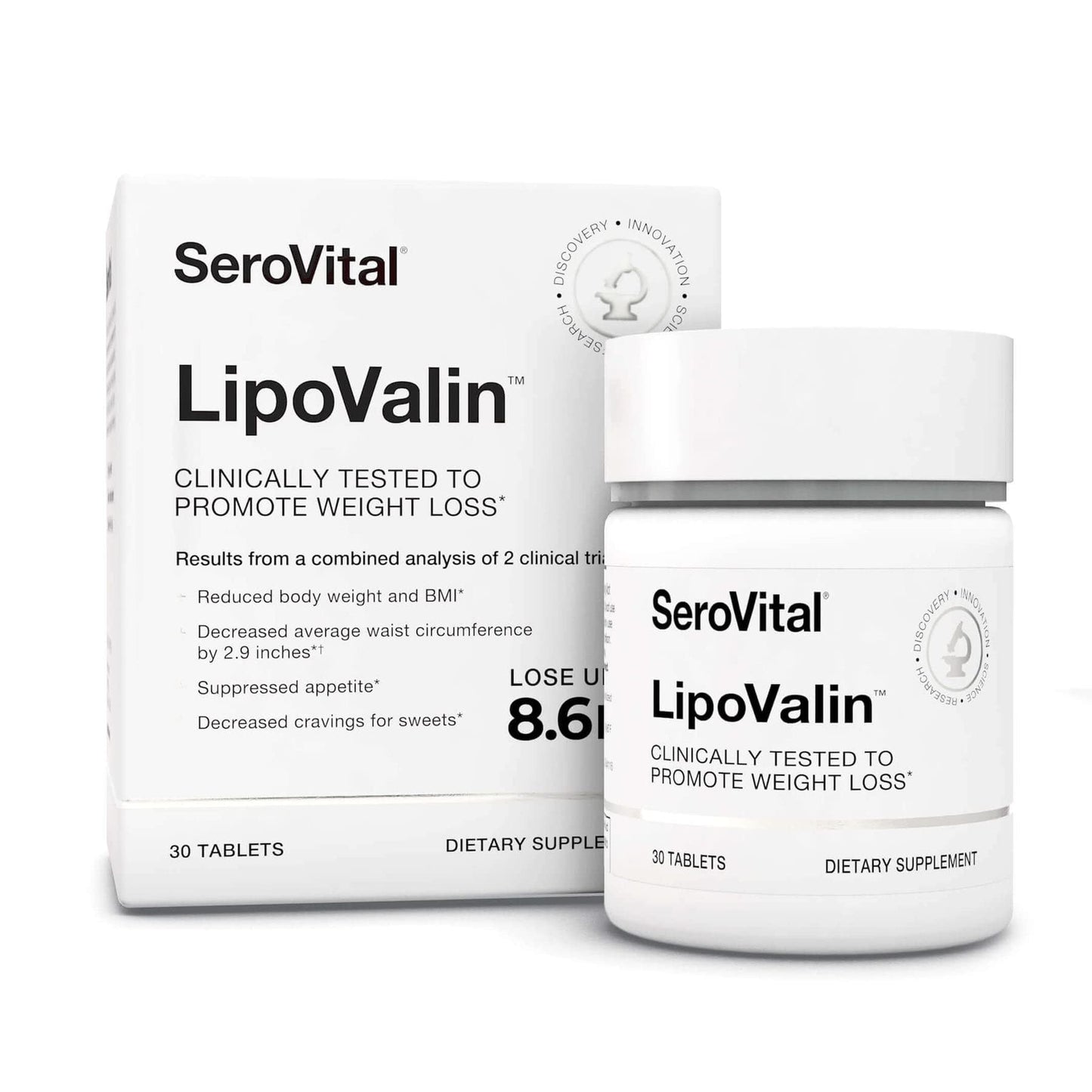 Serovital LipoValin Clinically Validated Pills for Women Diet Pill, Appetite Suppressant, Stimulant-Free Weight Loss Supplement - 30 Count (30 Tablets) - Maple Wellness Supplements