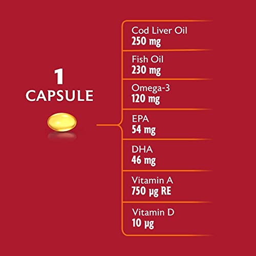 Seven Seas Cod Liver Oil Tablets With Omega-3, Fish Oil, One A Day, 4 Months Supply - Maple Wellness Supplements