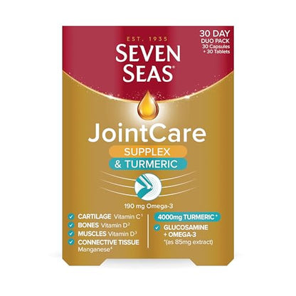 Seven Seas JointCare Supplex & Turmeric, With Glucosamine, Omega-3, Vitamins C and D - Maple Wellness Supplements
