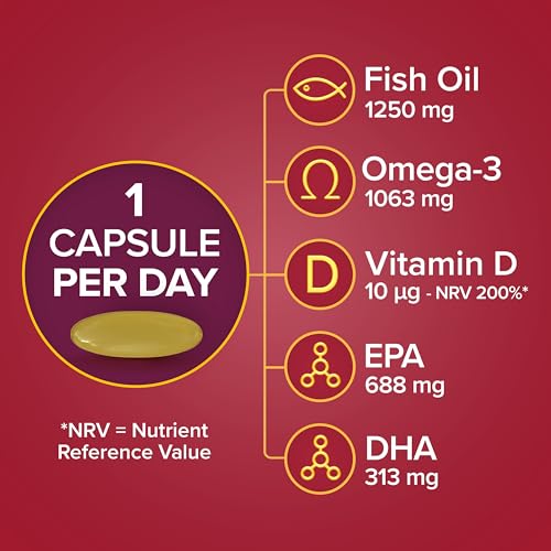 Seven Seas Omega-3 Fish Oil, Max Strength, Omega 3 + Vitamin D For Whole Body Health - Maple Wellness Supplements