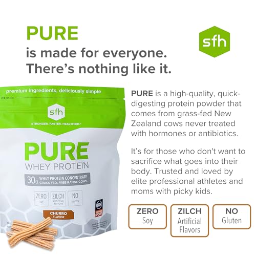 SFH Pure Whey Protein Powder Best Tasting 100% Grass Fed Whey | All Natural - Maple Wellness Supplements