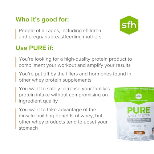SFH Pure Whey Protein Powder Best Tasting 100% Grass Fed Whey | All Natural - Maple Wellness Supplements