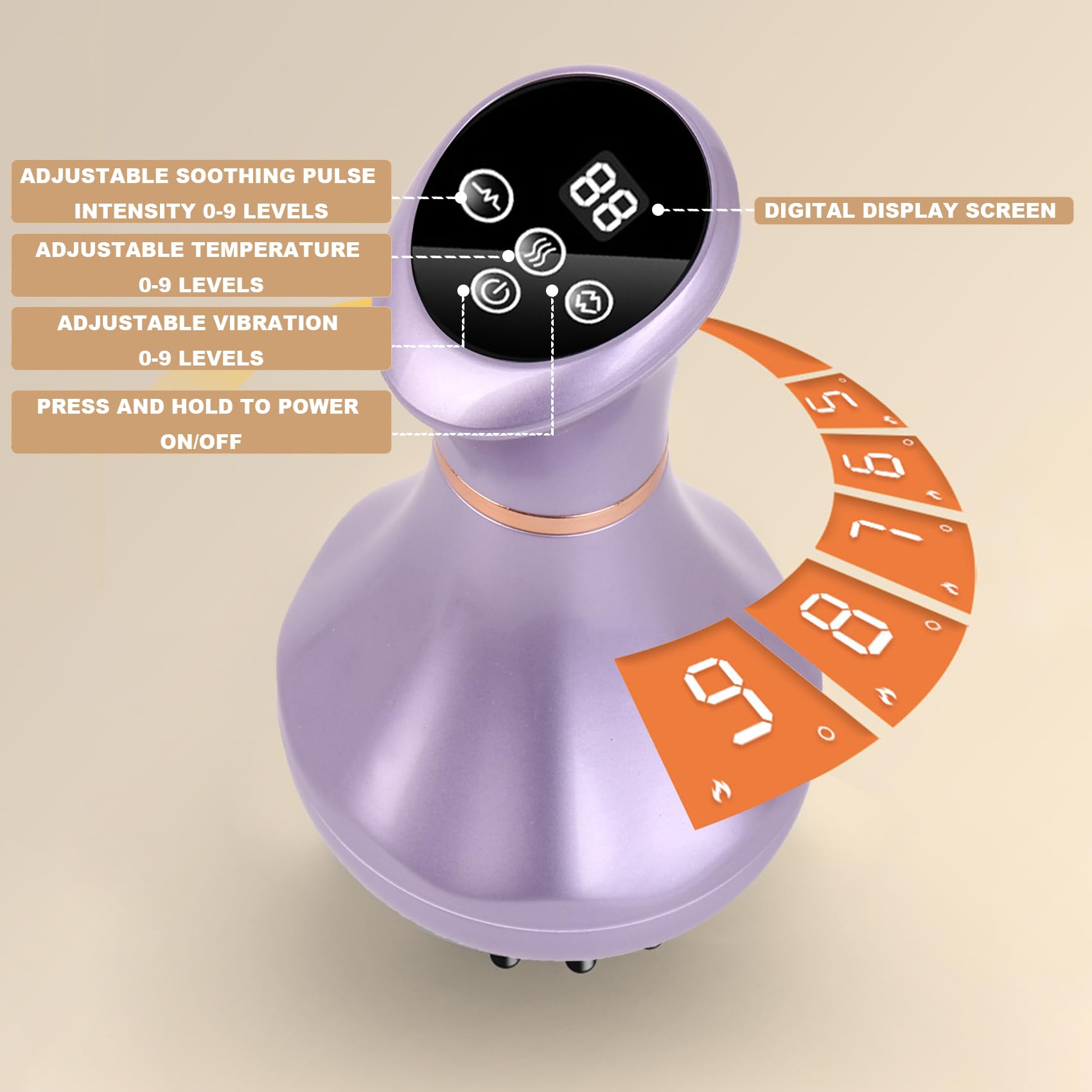 SHANOER 4-in-1 Lymphatic Drainage Massager - Anti Cellulite Massage Tool with Heating/Vibration/Red Light/Microcurrent,Body Sculpting Machine for Legs/Belly/Back/Hips/Reduce Stretch Marks & Cellulite - Maple Wellness Supplements