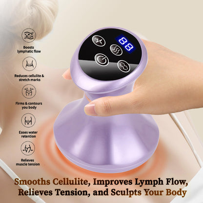 SHANOER 4-in-1 Lymphatic Drainage Massager - Anti Cellulite Massage Tool with Heating/Vibration/Red Light/Microcurrent,Body Sculpting Machine for Legs/Belly/Back/Hips/Reduce Stretch Marks & Cellulite - Maple Wellness Supplements