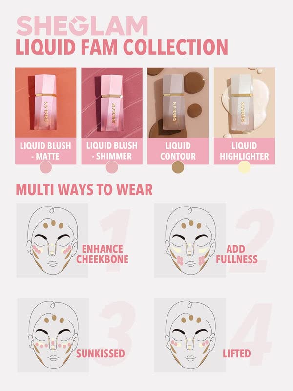 SHEGLAM Glow Bloom Liquid Waterproof Highlighter Long Lasting Cream Highlighter with Shimmer Dewy Finish - Vanilla Frost - Maple Wellness Supplements