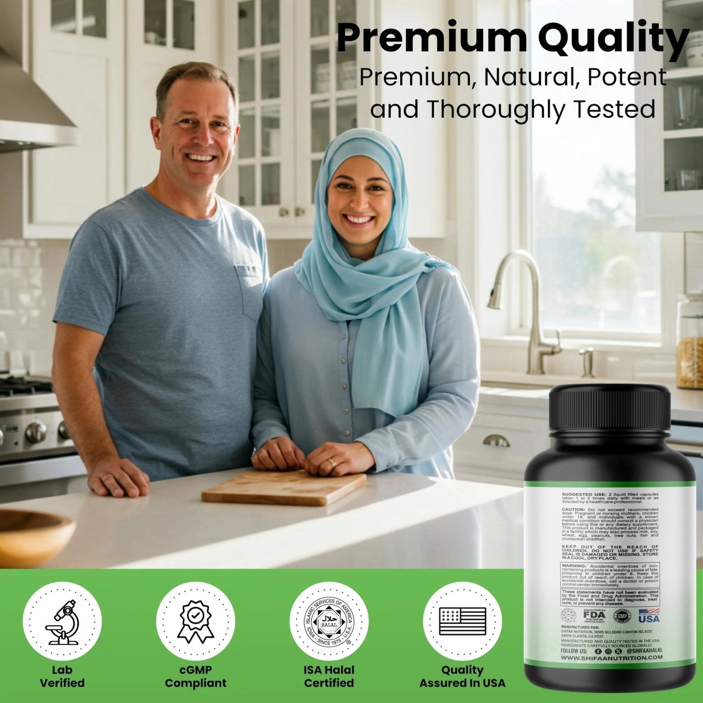 SHIFAA NUTRITION Halal Vitamins, Multivitamin for Women & Men – Comprehensive Support for Heart, Brain, Eye & Immune Health - Maple Wellness Supplements