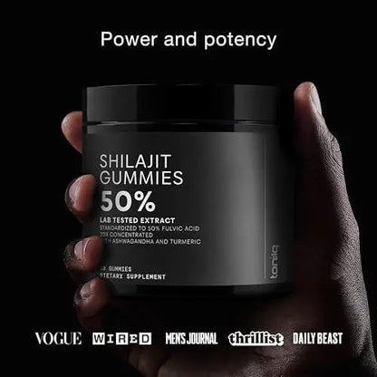 Shilajit Gummies 6000mg Equivalent (3X Stronger) – Himalayan Sourced + Ashwagandha + Turmeric – Lab Tested - Maple Wellness Supplements
