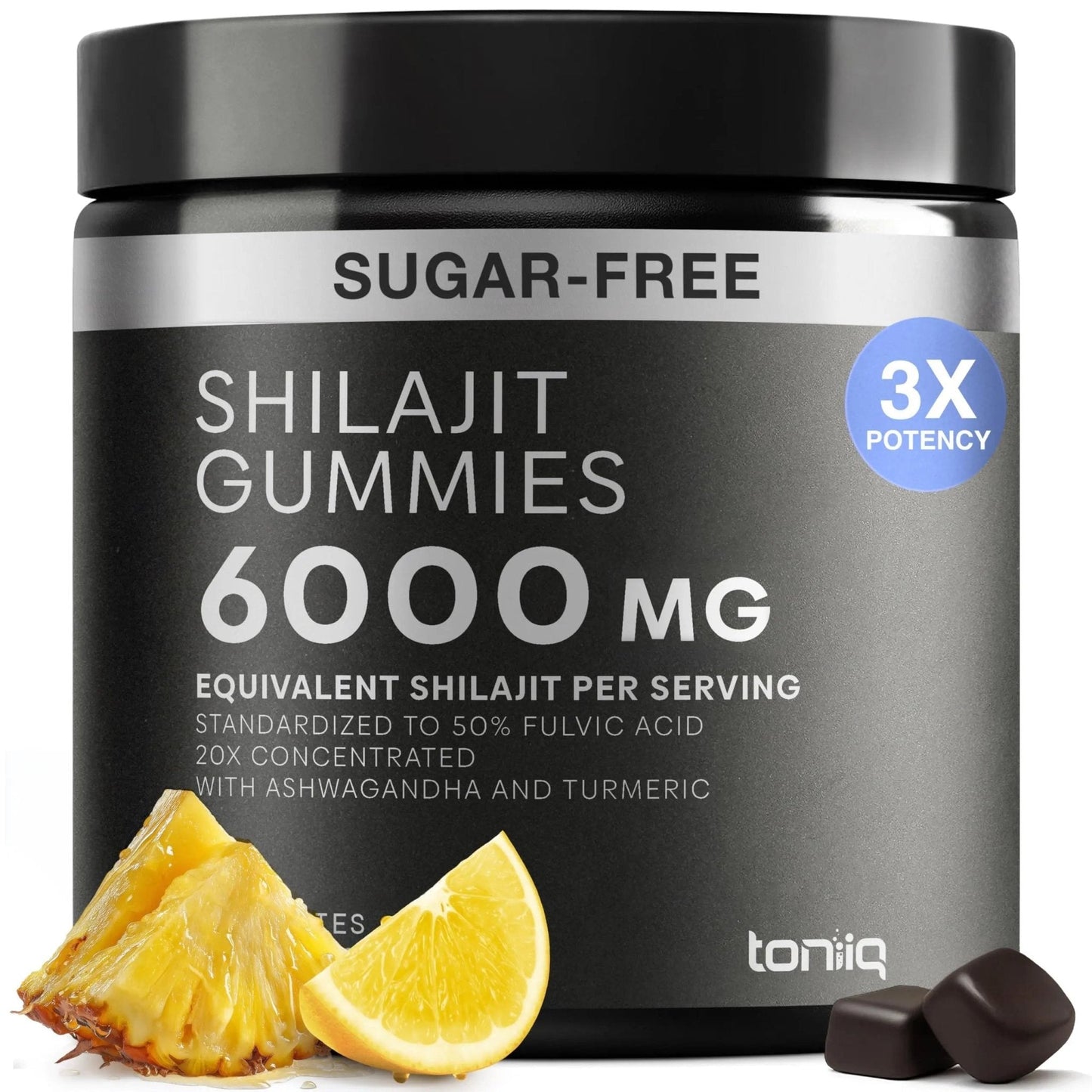 Shilajit Gummies 6000mg Equivalent (3X Stronger) – Himalayan Sourced + Ashwagandha + Turmeric – Lab Tested - Maple Wellness Supplements